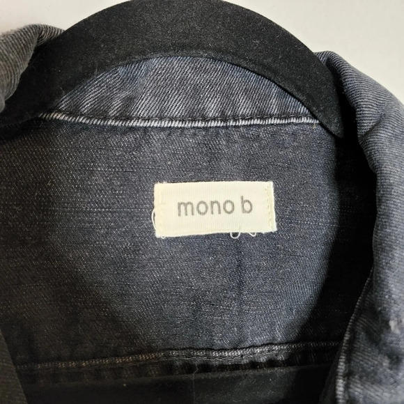 Mono b charcoal distressed jean jacket. - Picture 5 of 17